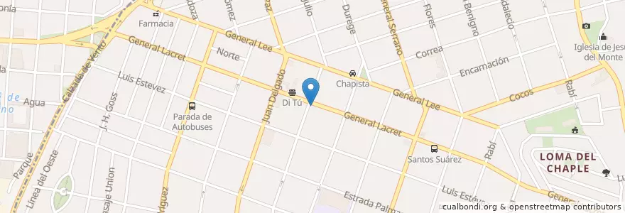 Mapa de ubicacion de General Lacret y D'strampes en 古巴, La Habana, Cerro, Diez De Octubre.