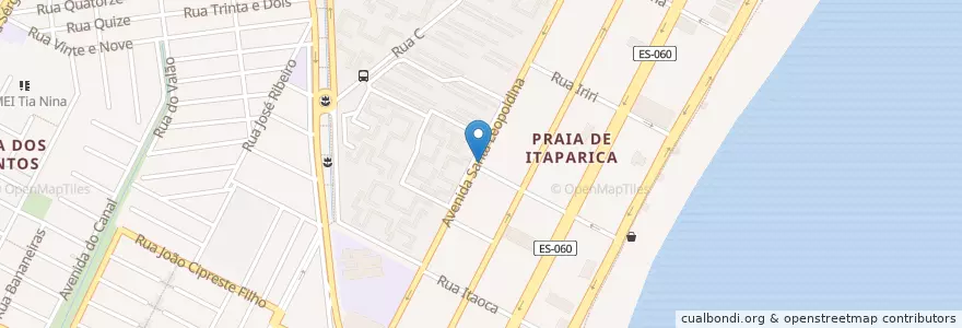 Mapa de ubicacion de Pizzaria Roberta en Brazil, Jihovýchodní Region, Espírito Santo, Região Geográfica Intermediária De Vitória, Região Metropolitana Da Grande Vitória, Vila Velha, Microrregião Vitória.