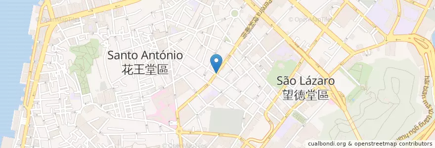 Mapa de ubicacion de Snow White Café en چین, ماکائو, گوانگ‌دونگ, 珠海市, ماکائو, 香洲区, 花王堂區 Santo António.