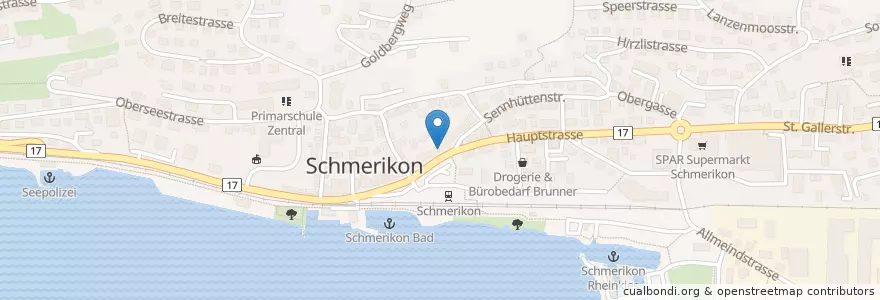 Mapa de ubicacion de Raiffeisenbank am Ricken en Suisse, Saint-Gall, Wahlkreis See-Gaster, Schmerikon.