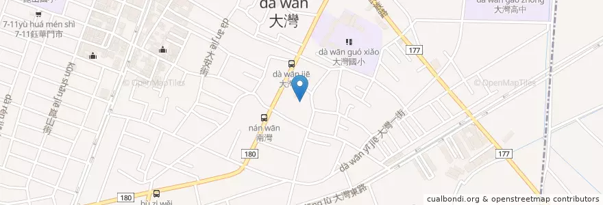 Mapa de ubicacion de 三山國王廟 en Taiwan, Tainan, Yongkang.