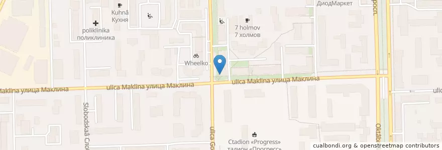 Mapa de ubicacion de Бережная Аптека en Russia, Volga Federal District, Kirov Oblast, Городской Округ Киров.