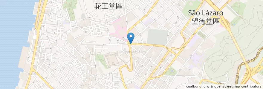 Mapa de ubicacion de Son Hou en Çin, Makao, Guangdong, 珠海市, 澳門 Macau, 香洲区, 花王堂區 Santo António.