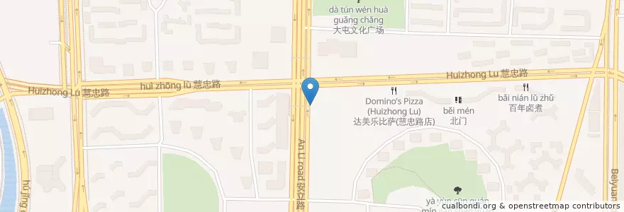 Mapa de ubicacion de 幼儿园西门 en چین, پکن, هبئی, 朝阳区 / Chaoyang.