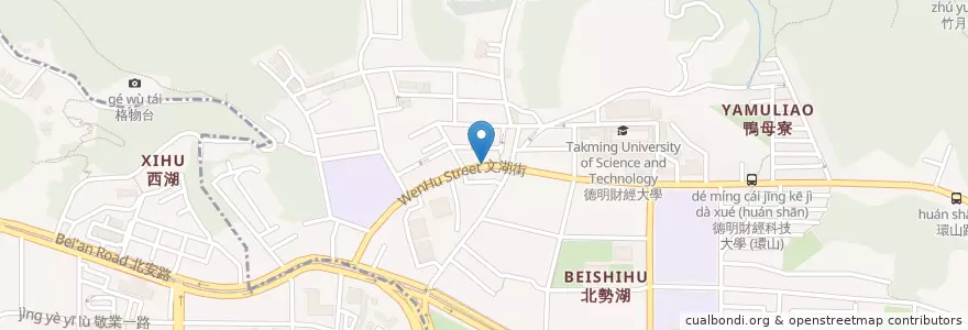 Mapa de ubicacion de 麥味登 內湖文湖店 en Taiwan, 新北市, Taipé, 內湖區.