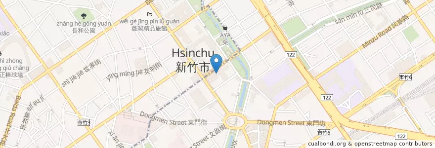 Mapa de ubicacion de 新竹福泰商務飯店停車場 en Taiwan, Taiwan Province, Hsinchu, East District.