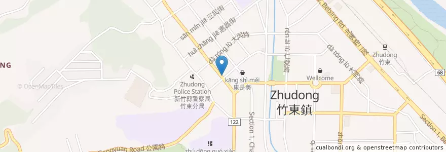Mapa de ubicacion de 商華市場 en Taiwan, Taiwan Province, Hsinchu County, Zhudong.