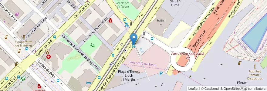 Mapa de ubicacion de 482 - (PK) Pl. d'Ernest Lluch i Martin Sn en 스페인, Catalunya, Barcelona, Barcelonès, 바르셀로나.