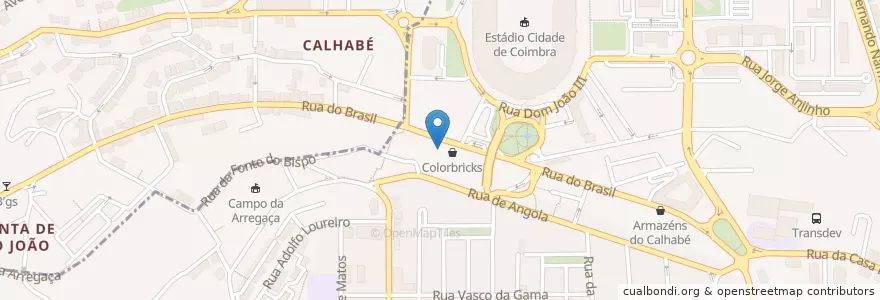 Mapa de ubicacion de Academia de Bilhar 4 Team en البرتغال, الوسطى, مونديغو السفلى, قلمرية, قلمرية.