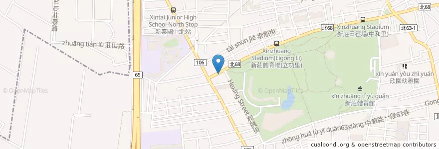Mapa de ubicacion de 搖滾批薩PIZZA ROCK en 臺灣, 新北市, 新莊區.