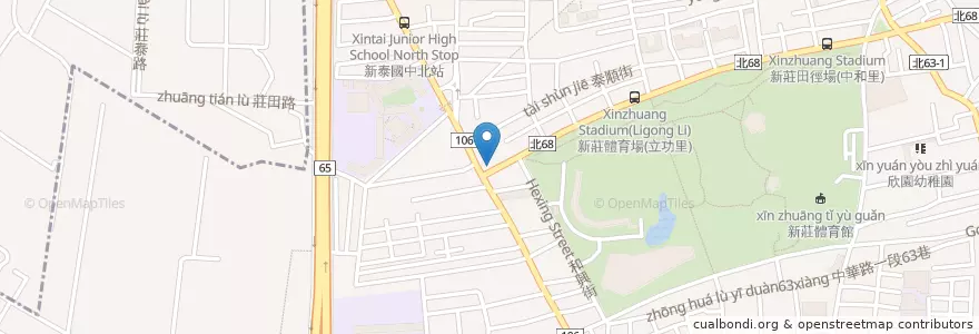 Mapa de ubicacion de 覓食特吐司MisterToast en Tayvan, 新北市, 新莊區.