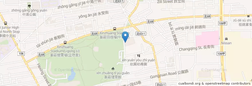 Mapa de ubicacion de 蔥蔬餅 en Taiwán, Nuevo Taipéi, 新莊區.