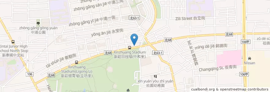 Mapa de ubicacion de ANIKI BURGER en 臺灣, 新北市, 新莊區.