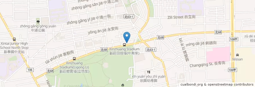 Mapa de ubicacion de 魚多甜 en Taiwan, New Taipei, Xinzhuang District.