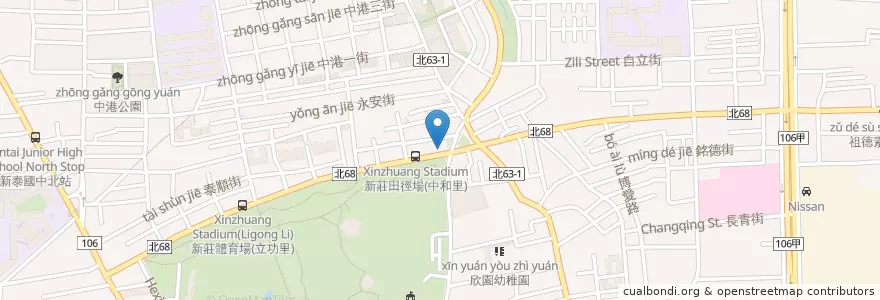 Mapa de ubicacion de 麵大郎 en تایوان, 新北市, 新莊區.