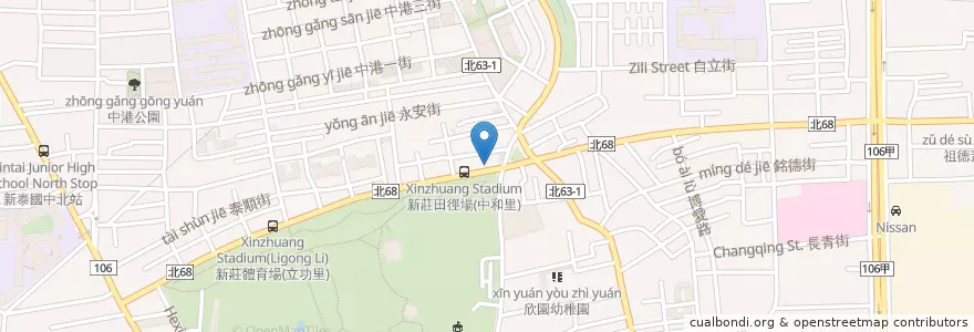 Mapa de ubicacion de 鍋大郎 en Taiwan, 新北市, 新莊區.