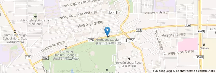 Mapa de ubicacion de 新蘭陽雞肉飯 en Taiwan, Neu-Taipeh, Xinzhuang.