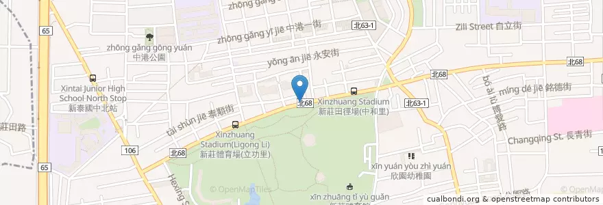 Mapa de ubicacion de 阿淑肉圓 en Тайвань, Новый Тайбэй, 新莊區.
