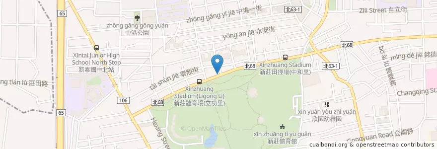 Mapa de ubicacion de 北鴨鴨肉羮 en Taiwan, 新北市, 新莊區.