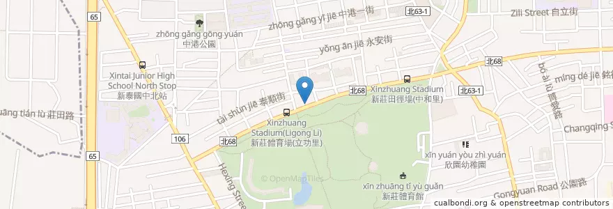 Mapa de ubicacion de 麻豆碗粿 en تايوان, تايبيه الجديدة, 新莊區.