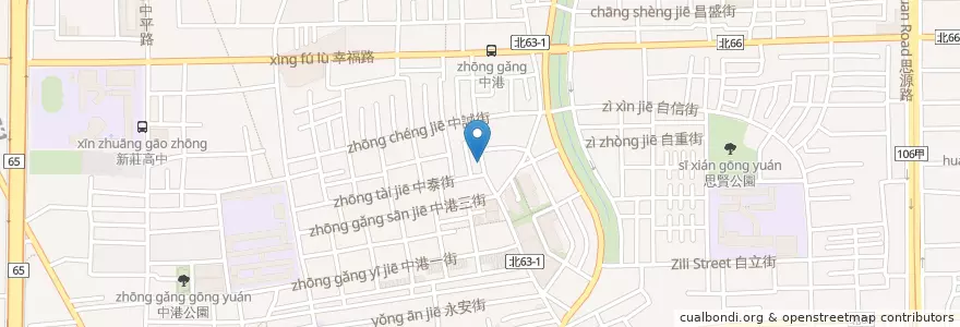 Mapa de ubicacion de 手工豆花 en Tayvan, 新北市, 新莊區.