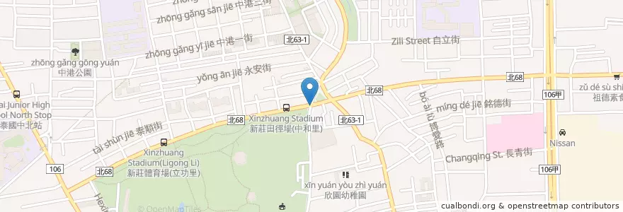 Mapa de ubicacion de 許記胡椒餅 en تایوان, 新北市, 新莊區.