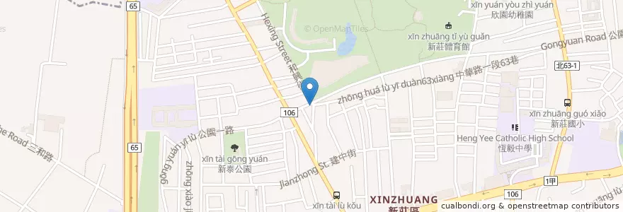 Mapa de ubicacion de 李師傅雞腿飯 en 臺灣, 新北市, 新莊區.