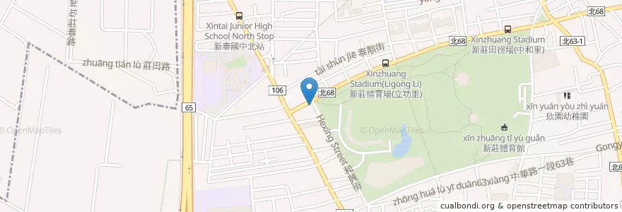 Mapa de ubicacion de 錢賀涮涮鍋 en 臺灣, 新北市, 新莊區.