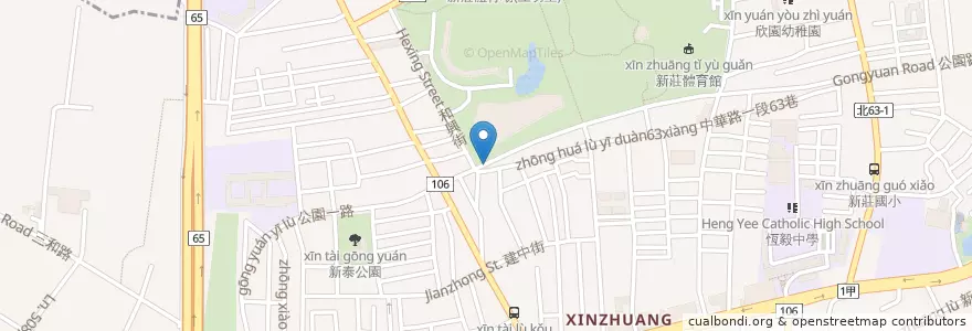 Mapa de ubicacion de 碳燒薑母鴨 en تایوان, 新北市, 新莊區.