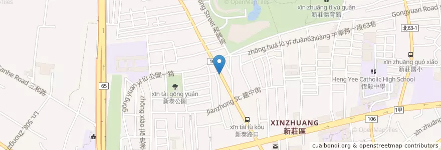 Mapa de ubicacion de 詹記麻辣火鍋 en Taiwan, 新北市, 新莊區.