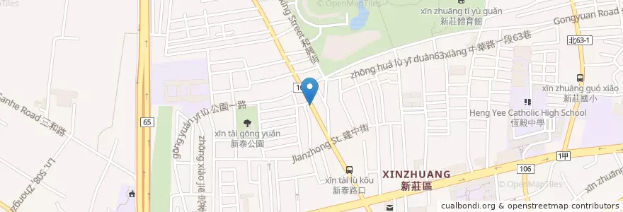 Mapa de ubicacion de 富鼎粥品 en Taiwan, New Taipei, Xinzhuang District.