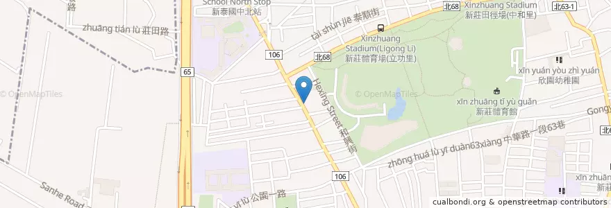 Mapa de ubicacion de 碳烤地瓜 en Тайвань, Новый Тайбэй, 新莊區.
