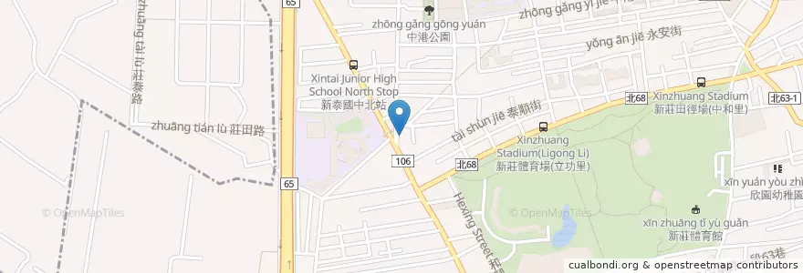 Mapa de ubicacion de 大呼過癮臭臭鍋 en Taiwán, Nuevo Taipéi, 新莊區.