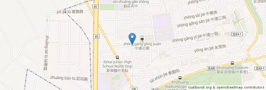 Mapa de ubicacion de 金磚咖啡 en Taiwan, 新北市, 新莊區.