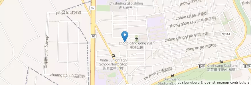 Mapa de ubicacion de 嘉義粉條冰 en Taiwan, Nuova Taipei, Distretto Di Xinzhuang.