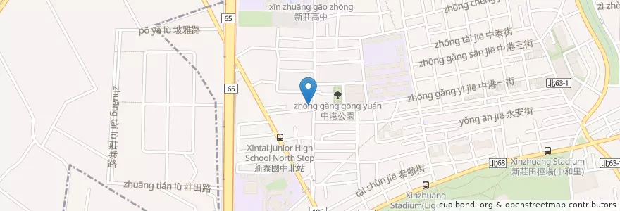 Mapa de ubicacion de 地瓜球-白糖粿 en Taiwán, Nuevo Taipéi, 新莊區.