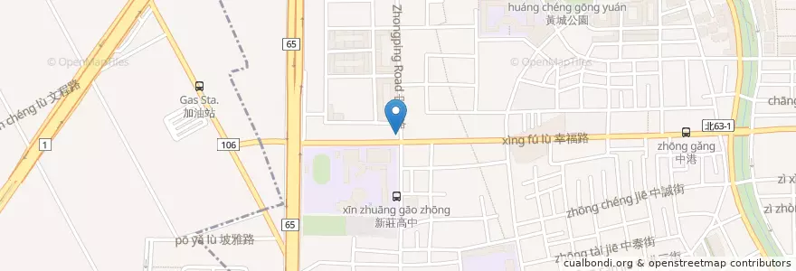 Mapa de ubicacion de 橘子工坊 en Tayvan, 新北市, 新莊區.