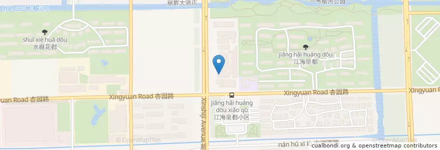 Mapa de ubicacion de 刘巧儿 en 中国, 南通市, 通州区, 金新街道.