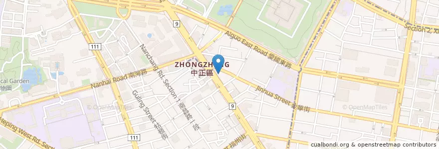 Mapa de ubicacion de 打咔生猛活海鮮 en 타이완, 신베이 시, 타이베이시, 중정 구.