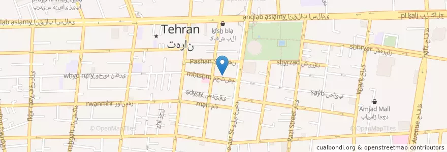 Mapa de ubicacion de پارکینگ en Iran, Téhéran, شهرستان تهران, Téhéran, بخش مرکزی شهرستان تهران.