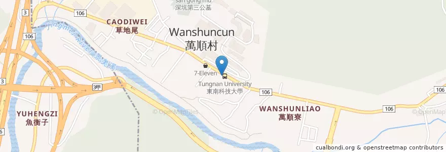 Mapa de ubicacion de 傳說中的店小二 en تايوان, تايبيه الجديدة, 深坑區.