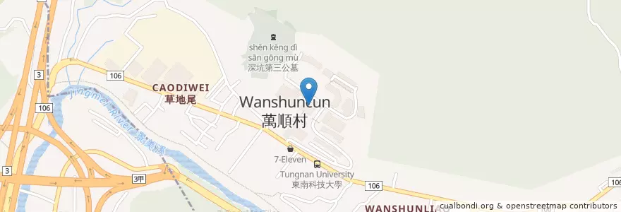 Mapa de ubicacion de 合作金庫銀行 ATM en تايوان, تايبيه الجديدة, 深坑區.