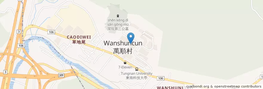 Mapa de ubicacion de 找茶找餐 en تايوان, تايبيه الجديدة, 深坑區.
