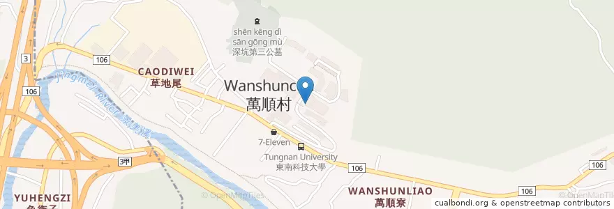 Mapa de ubicacion de 中華郵政 ATM en Тайвань, Новый Тайбэй, 深坑區.