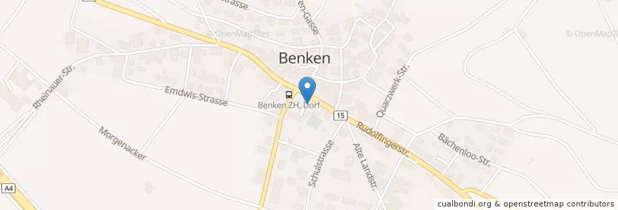 Mapa de ubicacion de Besenbeitz en سويسرا, زيورخ, Bezirk Andelfingen, Benken (Zh).