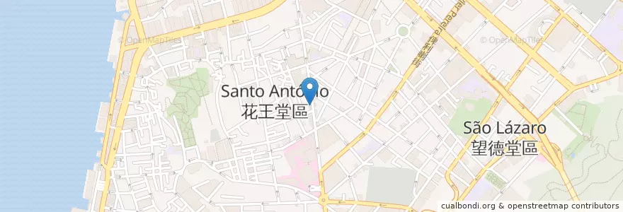 Mapa de ubicacion de Heng Lei en Cina, Macao, Guangdong, 珠海市, Consiglio Di Macao, 香洲区, 花王堂區 Santo António.