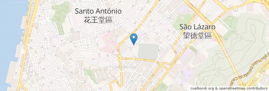 Mapa de ubicacion de GMC en 중국, 마카오, 광둥성, 珠海市, 마카오 시, 香洲区, 花王堂區 Santo António.