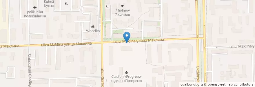 Mapa de ubicacion de Вектор, ООО en ロシア, 沿ヴォルガ連邦管区, キーロフ州, キーロフ管区.