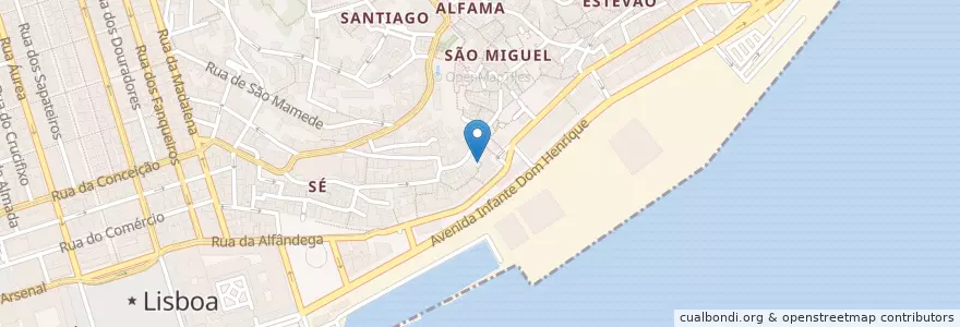 Mapa de ubicacion de Largo São Rafael en Portogallo, Lisbona, Grande Lisboa, Lisbona, Santa Maria Maior.