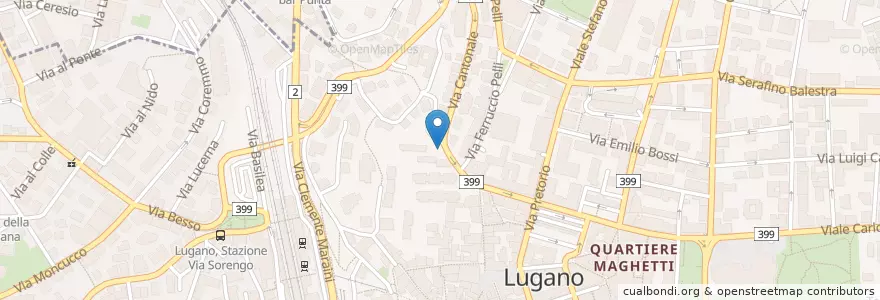Mapa de ubicacion de ERG en Svizzera, Ticino, Distretto Di Lugano, Lugano, Circolo Di Lugano Ovest.